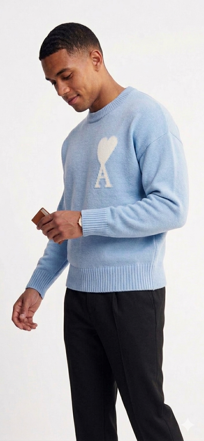 "Heart" - Sweater Babyblue